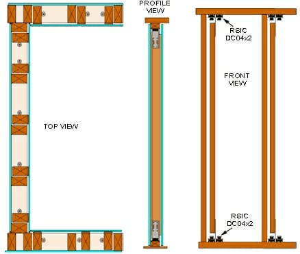 RSIC-DC04 Low Profile Wall System Heavy duty RSIC-DC04x2 Design